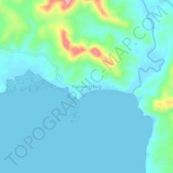 Mappa topografica Malaking Ilog, altitudine, rilievo