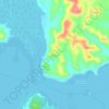 Mappa topografica Passé, altitudine, rilievo