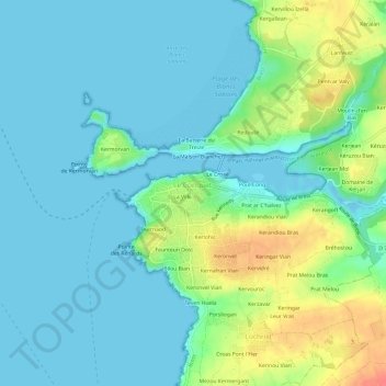 Mappa topografica Place Manigod, altitudine, rilievo