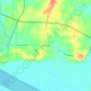 Mappa topografica Yankeetown, altitudine, rilievo