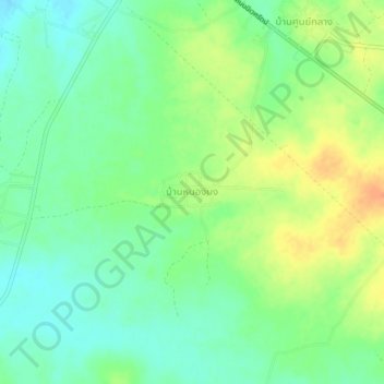 Mappa topografica Ban Nong Bong, altitudine, rilievo