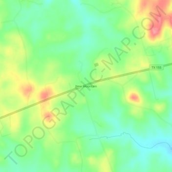Mappa topografica New Mountain, altitudine, rilievo