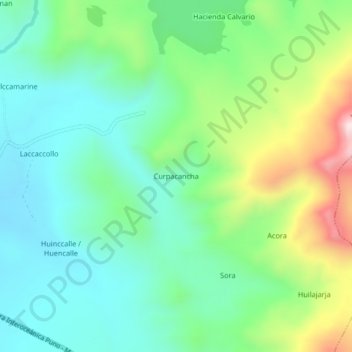 Mappa topografica Curpacancha, altitudine, rilievo