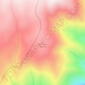 Mappa topografica Bat Point, altitudine, rilievo