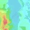 Mappa topografica Morin Lake, altitudine, rilievo