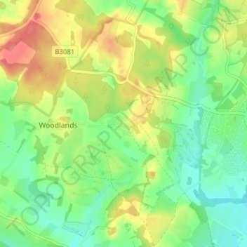 Mappa topografica Whitmore, altitudine, rilievo