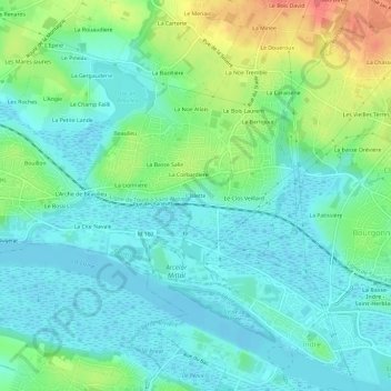 Mappa topografica L'Islette, altitudine, rilievo