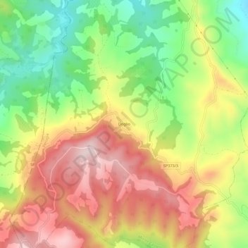 Mappa topografica Doglio, altitudine, rilievo