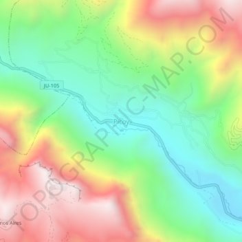 Mappa topografica Picoy, altitudine, rilievo