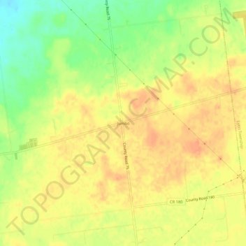 Mappa topografica Jumbo, altitudine, rilievo