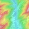 Mappa topografica Les Creux, altitudine, rilievo