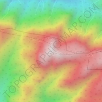 Mappa topografica Sispara, altitudine, rilievo