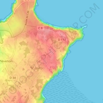 Mappa topografica La Roche Lessoie, altitudine, rilievo