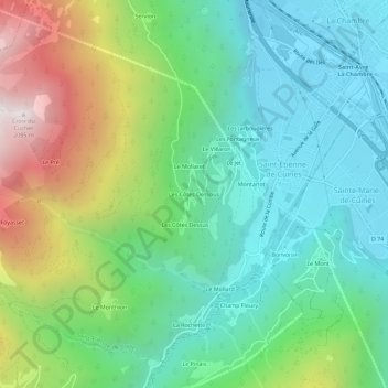 Mappa topografica Les Côtes Dessous, altitudine, rilievo