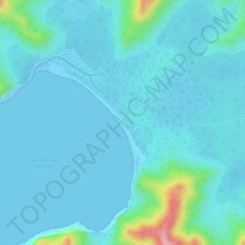 Mappa topografica Playa Potrero Grande, altitudine, rilievo