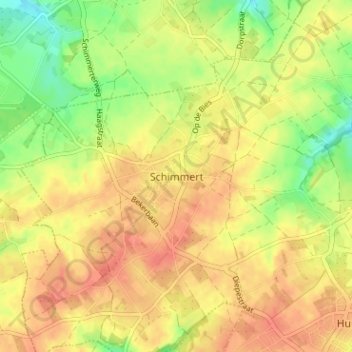 Mappa topografica Schimmert, altitudine, rilievo