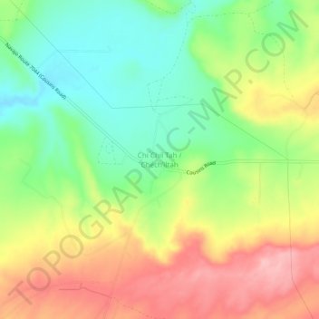 Mappa topografica Chi Chil Tah, altitudine, rilievo