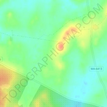 Mappa topografica La Vega Alta, altitudine, rilievo