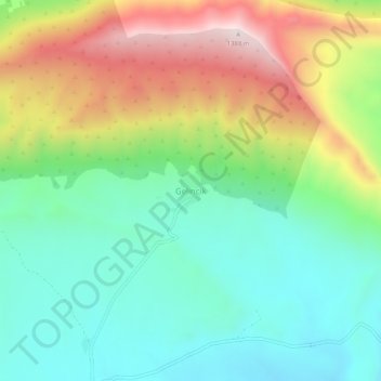 Mappa topografica Gelincik, altitudine, rilievo
