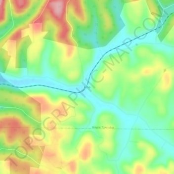Mappa topografica Echo, altitudine, rilievo