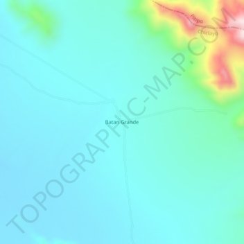 Mappa topografica Batan Grande, altitudine, rilievo