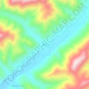 Mappa topografica Kırık, altitudine, rilievo