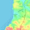 Mappa topografica Widemouth Bay, altitudine, rilievo