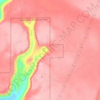 Mappa topografica Lake Access Road, altitudine, rilievo