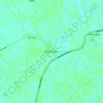 Mappa topografica Old Leake, altitudine, rilievo