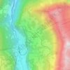 Mappa topografica Wengen, altitudine, rilievo