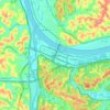 Mappa topografica Kenova, altitudine, rilievo