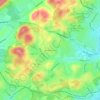 Mappa topografica Wooded Acres, altitudine, rilievo