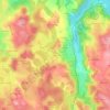 Mappa topografica Les Troix Croix, altitudine, rilievo