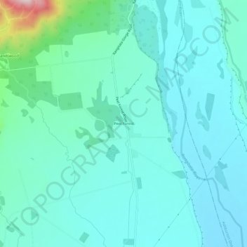 Mappa topografica Peel Forest, altitudine, rilievo