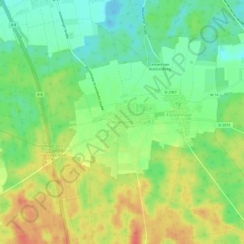 Mappa topografica Hofolding, altitudine, rilievo