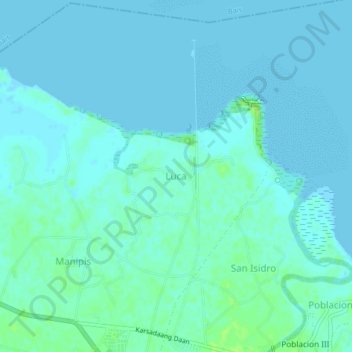 Mappa topografica Luca, altitudine, rilievo