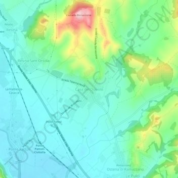 Mappa topografica Casa del Diavolo, altitudine, rilievo