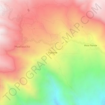Mappa topografica Chicches, altitudine, rilievo