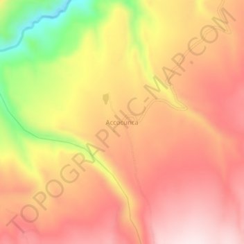 Mappa topografica Accocunca, altitudine, rilievo