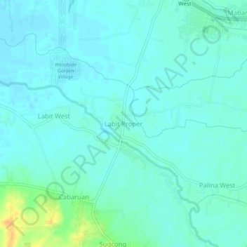 Mappa topografica Labit Proper, altitudine, rilievo