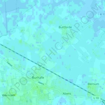 Mappa topografica Oldendorf, altitudine, rilievo