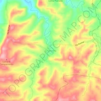 Mappa topografica Chorrera, altitudine, rilievo