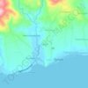 Mappa topografica Bakilid, altitudine, rilievo