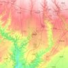 Mappa topografica 澄城县, altitudine, rilievo