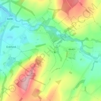 Mappa topografica Easter Wooden Farm, altitudine, rilievo