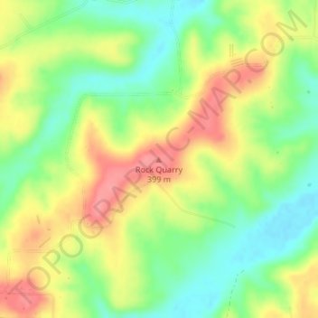 Mappa topografica Carroll County, altitudine, rilievo