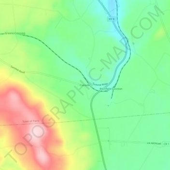 Mappa topografica Cassville, altitudine, rilievo