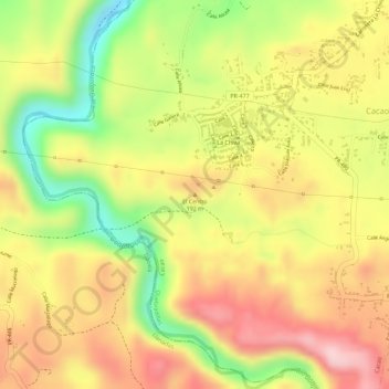 Mappa topografica El Centro, altitudine, rilievo
