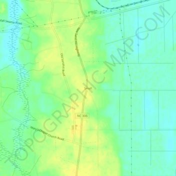 Mappa topografica Small, altitudine, rilievo
