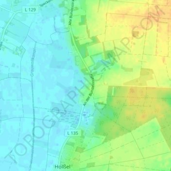 Mappa topografica Kransburg, altitudine, rilievo